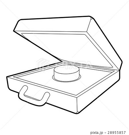 Alarm button icon, outline style 28955857