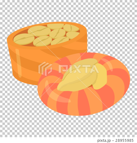 Coffee beans icon, cartoon style 28955985