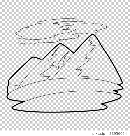 Mountain icon , outline style 28956034