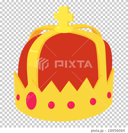 Crown Icon Cartoon Style 插圖素材 圖庫