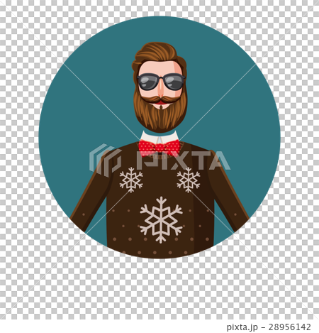 Man portrait icon, cartoon style 28956142