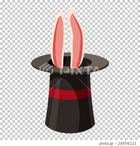 Magic hat icon, cartoon style 28956221