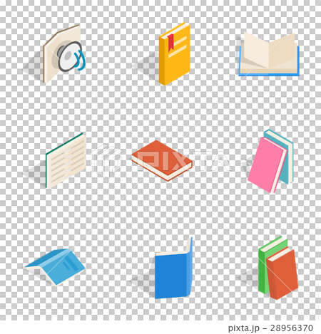 Reading icons, isometric 3d style 28956370