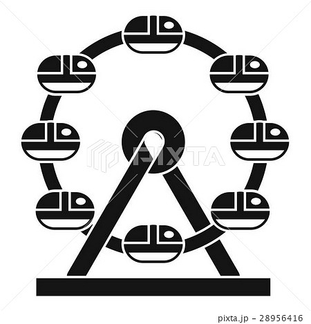 Giant ferris wheel icon, simple style Giant ferris wheel icon, simple style 28956416