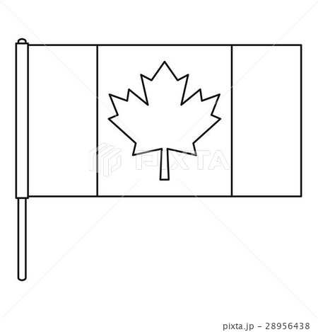 Canada flag icon, outline style 28956438