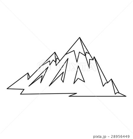 Mountains icon, outline style 28956449