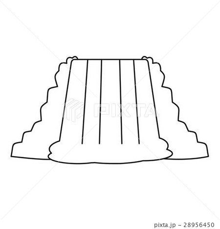 Waterfall icon, outline style Waterfall icon, outline style 28956450