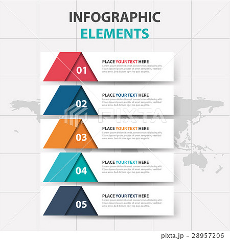 colorful triangle business Infographics elements 28957206