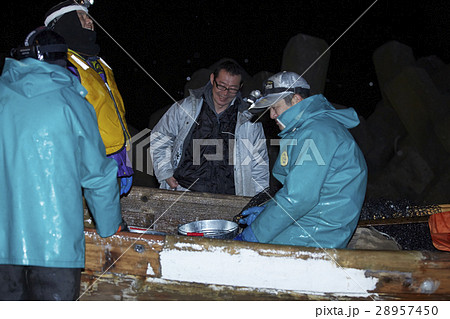 深夜に働く漁師たち 28957450