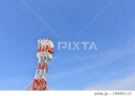 放送局の電波塔(青空) 28960115