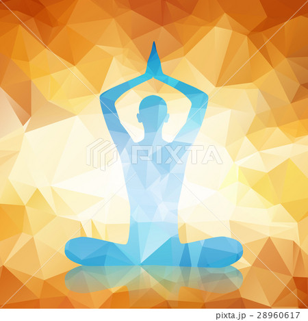 abstract yoga polygonal 28960617