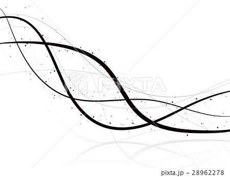 ラインアート 波線のイラスト素材