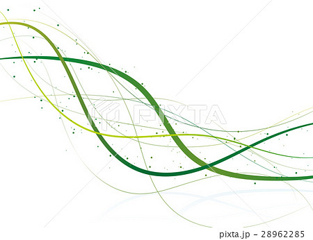 ラインアート 波線のイラスト素材
