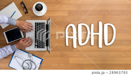 ADHD CONCEPT Printed Diagnosis Attention  28963793