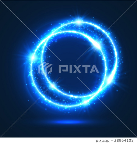 Sparkling vector rings of light flash circles Sparkling vector rings of light flash circles 28964105