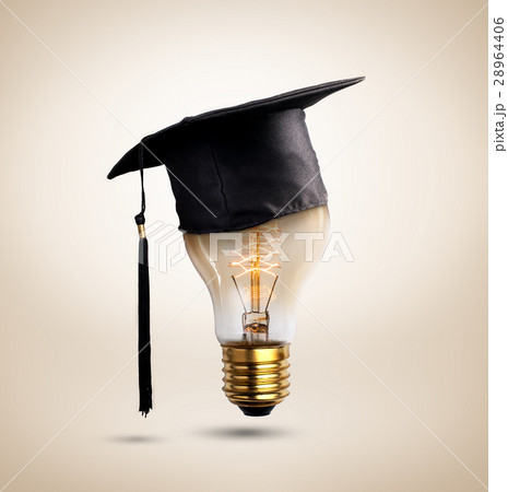 congratulations graduates cap on a lamp bulb, 28964406