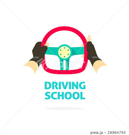 Driving school logo design. Steering wheel with Cog and book - stock vector  3277479 | Crushpixel