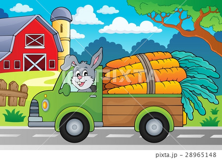 Truck with carrots theme image 2 28965148