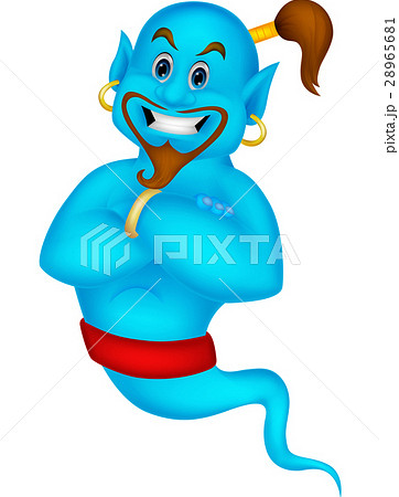Friendly Genie Cartoonのイラスト素材
