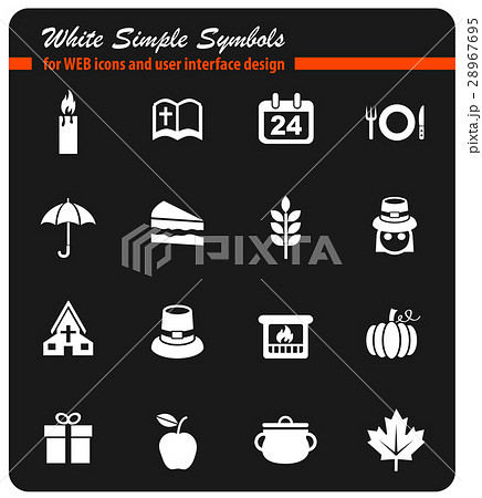 thanksgiving day icon set 28967695