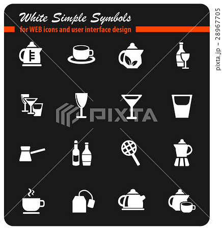 utensils for beverages icon set 28967705