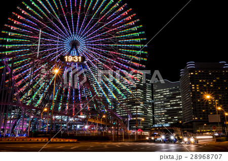 みなとみらい観覧車夜景 01の写真素材