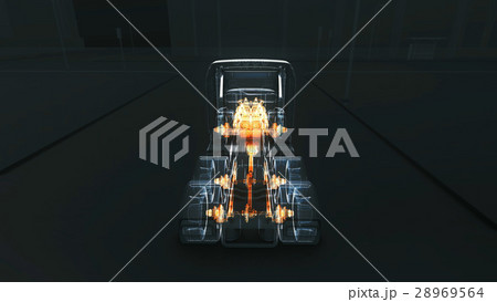 Abstract 3D Truck Engine 28969564
