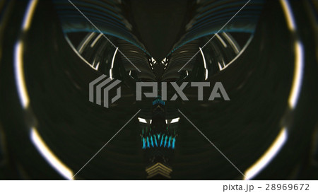 abstract tunnel loop. Black background 28969672
