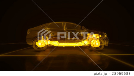 Abstract animation of a car in 28969683