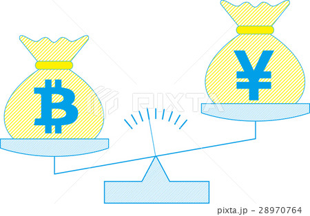 天秤＿イラスト＿ビットコインイメージ 28970764