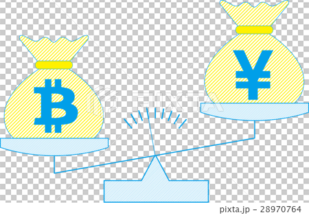 天秤＿イラスト＿ビットコインイメージ 28970764