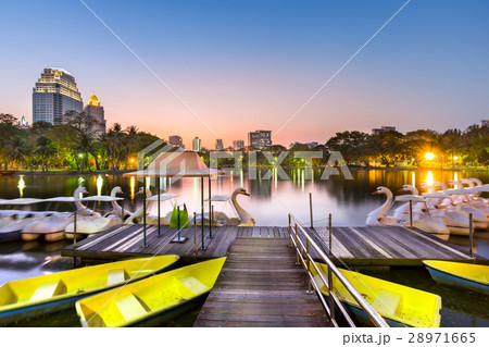 duck pedal boat in Lumphini park Thailand 28971665