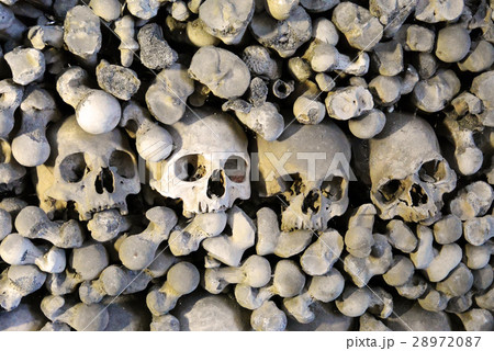 Human bones and skulls in Ossuary in Kutna Hora 28972087