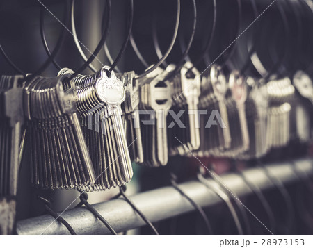 Locksmith Key shop Business keychains in bunches 28973153