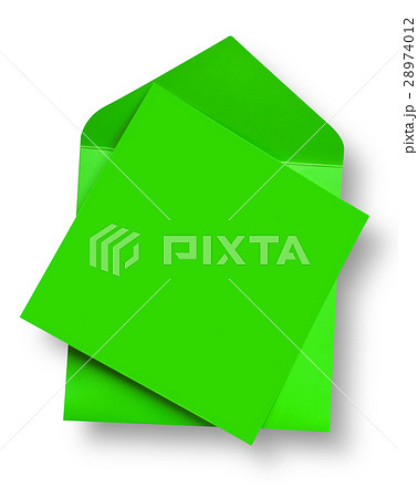 Green  card and envelope. 28974012