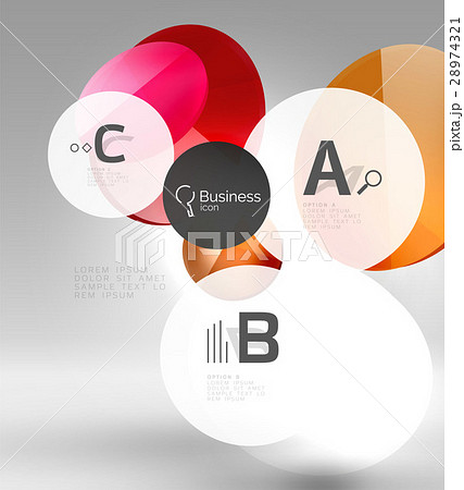 Glass circle infographics 28974321