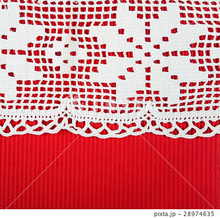Red paper with lacy border Red paper with lacy border 28974635