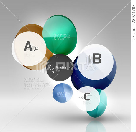 Colorful glossy circle infographics Colorful glossy circle infographics 28974787