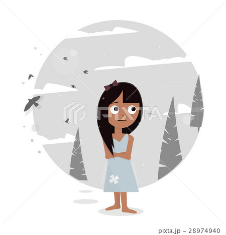 Sad girl lost in the woods Sad girl lost in the woods 28974940