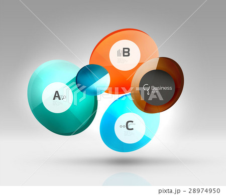 Circle modern business infographics design 28974950