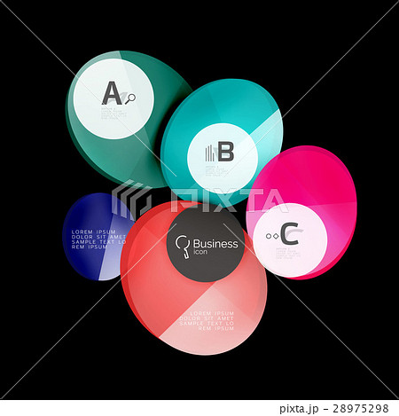 Glossy glass circle banner design template 28975298