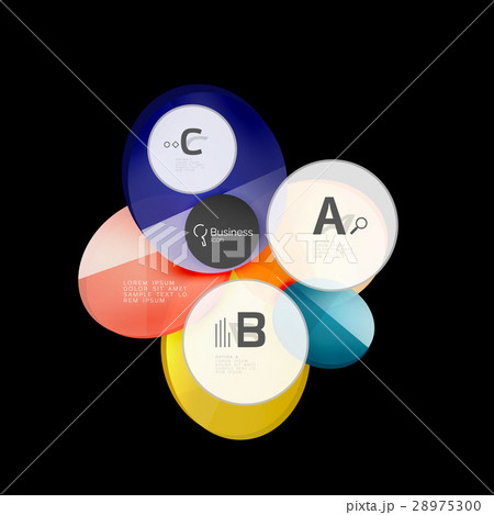 Glass color circles - infographic elements on 28975300