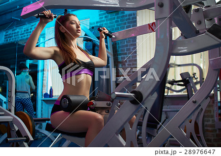 Beautiful girl doing fitness workout 28976647