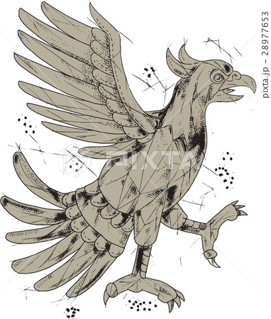 Cuauhtli Glifo Eagle Symbol Low Polygon 28977653