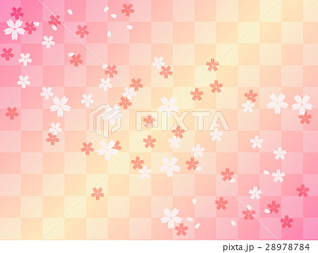 桜背景　市松模様 28978784