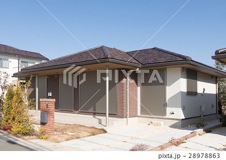 平屋住宅 木造1階建て イメージ 高齢化社会 平屋住宅 木造1階建て イメージ 高齢化社会 28978863