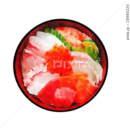 海鮮丼 イラストのイラスト素材 2802