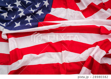 Closeup of American flag . 28980382