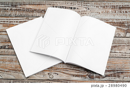 Blank catalog, magazines,book mock up on wood background . Blank catalog, magazines,book mock up on wood background . 28980490