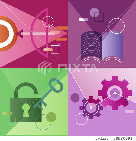 Icon Vectoe Set Business Graphic Colorful 28980691